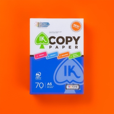 Combo 10 Ream giấy A5 70 gsm IK Copy (500 tờ) - Hàng nhập khẩu Indonesia