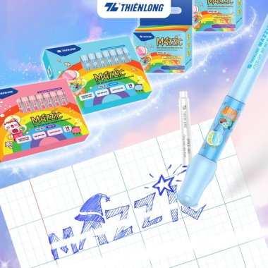 Combo 5/10 Hộp mực xóa được Mazzic Thiên Long FPICE-001 - Mực không lắng cặn, sử dụng cho bút máy xóa được FTCE-001