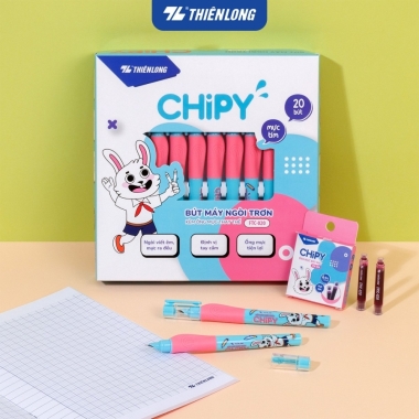 Combo 5/10/20 bút máy CHiPY Thiên Long FTC-020 - Ngòi trơn, êm với ống mực tặng kèm